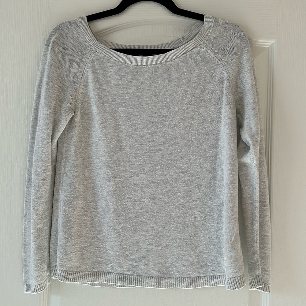 Gap sweater, white/grey sweater